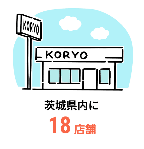 茨城県内に18店舗